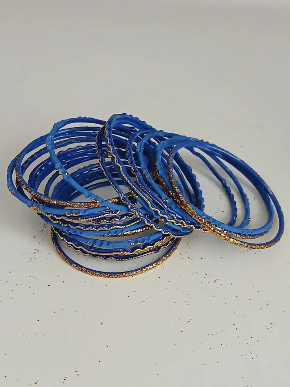Fancy Exotic TODDLER Bangles - Blue & Gold